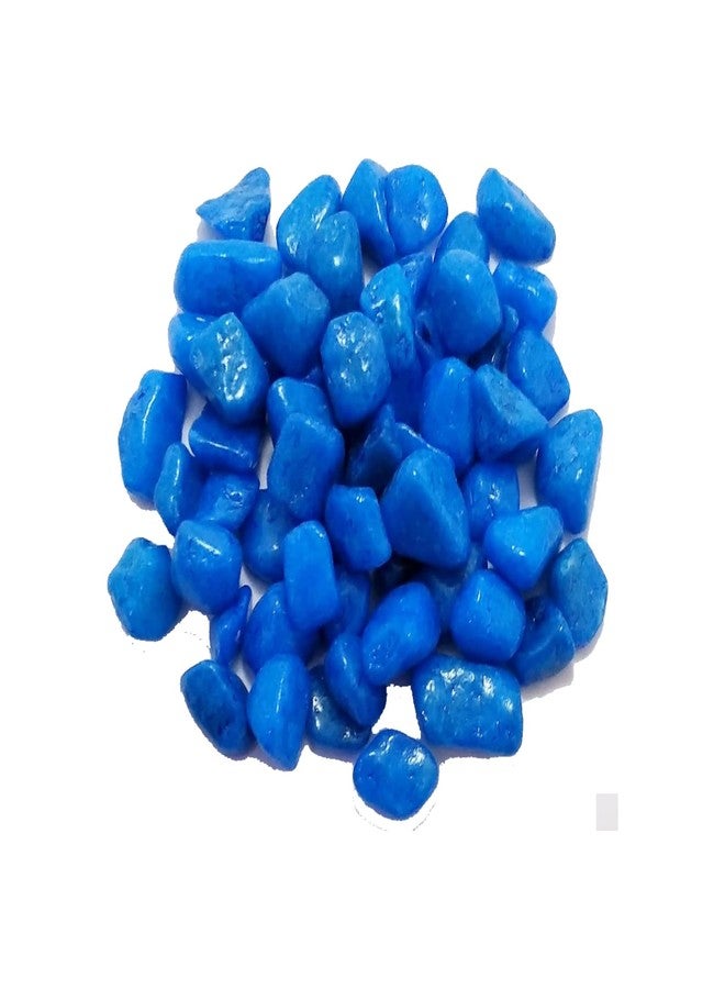 إيميلي بيتس صخور زينة من إميلي بيتس، حصى صغيرة زرقاء اللون لأحواض السمك، صخور خشنة مناسبة لنباتات البونساي والصبار العصاري، تربة سطحية، نباتات، أحواض أسماك، تنسيق الحدائق، ديكور منزلي (1.95 كجم) - Image 1